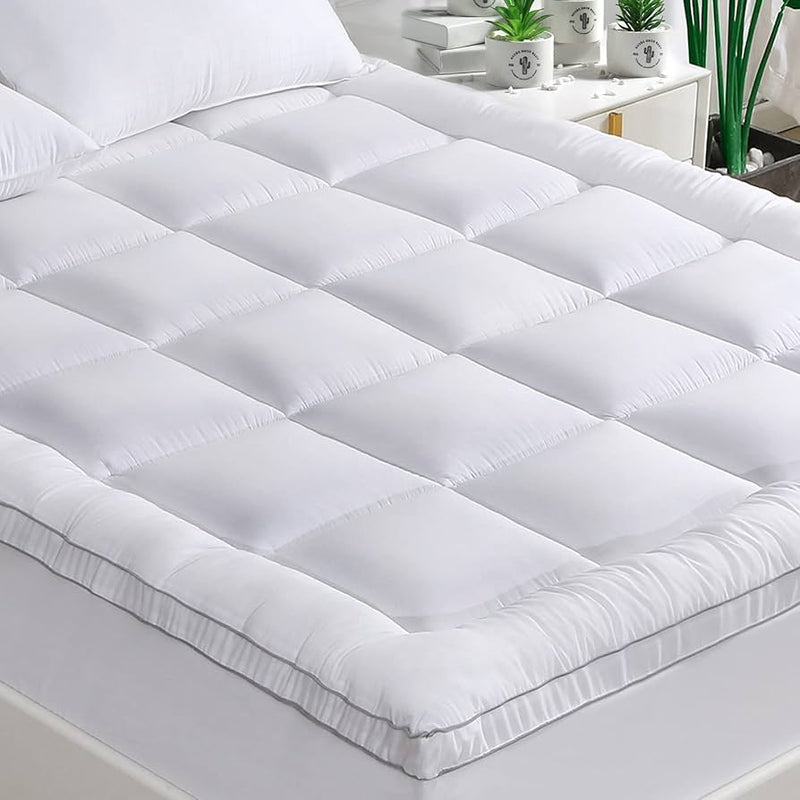 Bedding Luxury Pillowtop Mattress Topper Mat Pad Protector